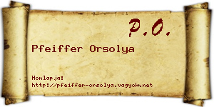 Pfeiffer Orsolya névjegykártya